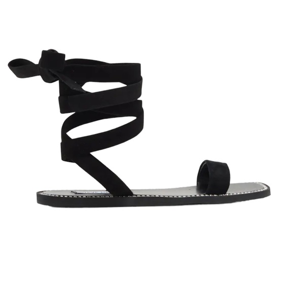 Steve Madden Roza Ankle Tie Flat Sandals Size 10 NWT - Picture 1 of 8